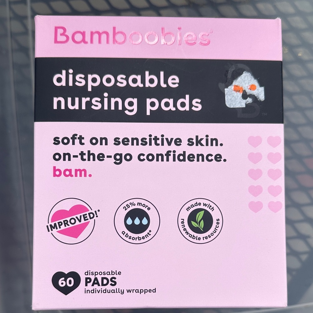 Bamboobies Pink Disposable Nursing Pads